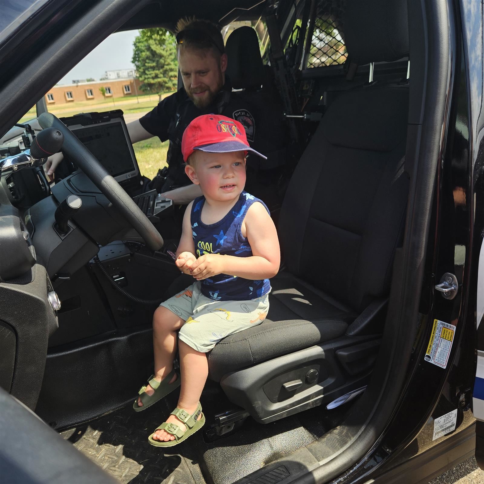 child in car
